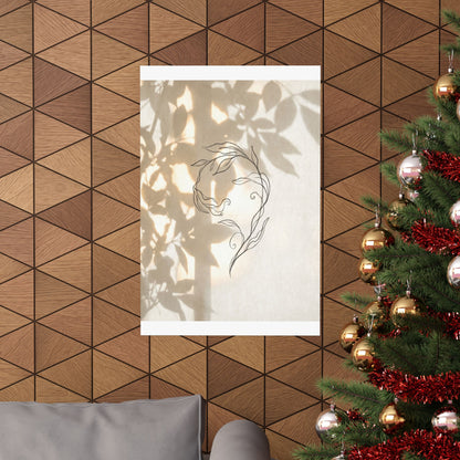 Candlelight Shoji Screen Wall Art Print - Japandi Fukinsei