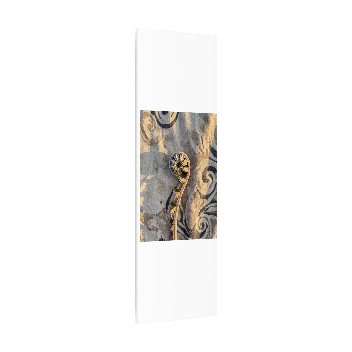 Fern Unfurling Canvas Art | Winter Japandi Japanese Pattern Art