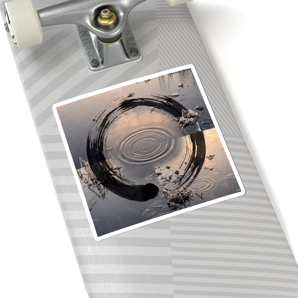 Water Ripple Enso Sticker | Serene Zen Art