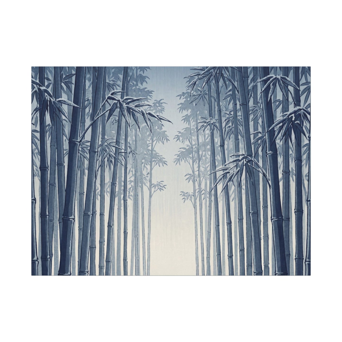 Bamboo Grove Canvas Art | Winter Zen Ukiyo E Inspired Art