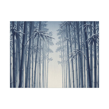 Bamboo Grove Canvas Art | Winter Zen Ukiyo E Inspired Art