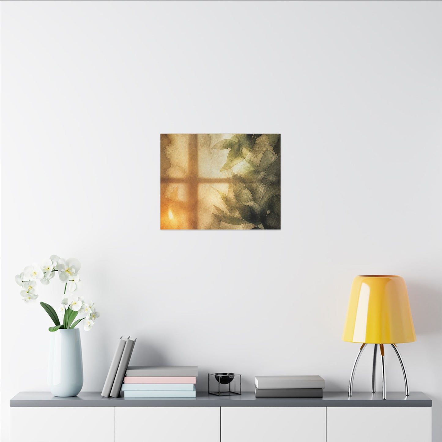Cozy Shoji Screen Canvas Art - Watercolor Japandi