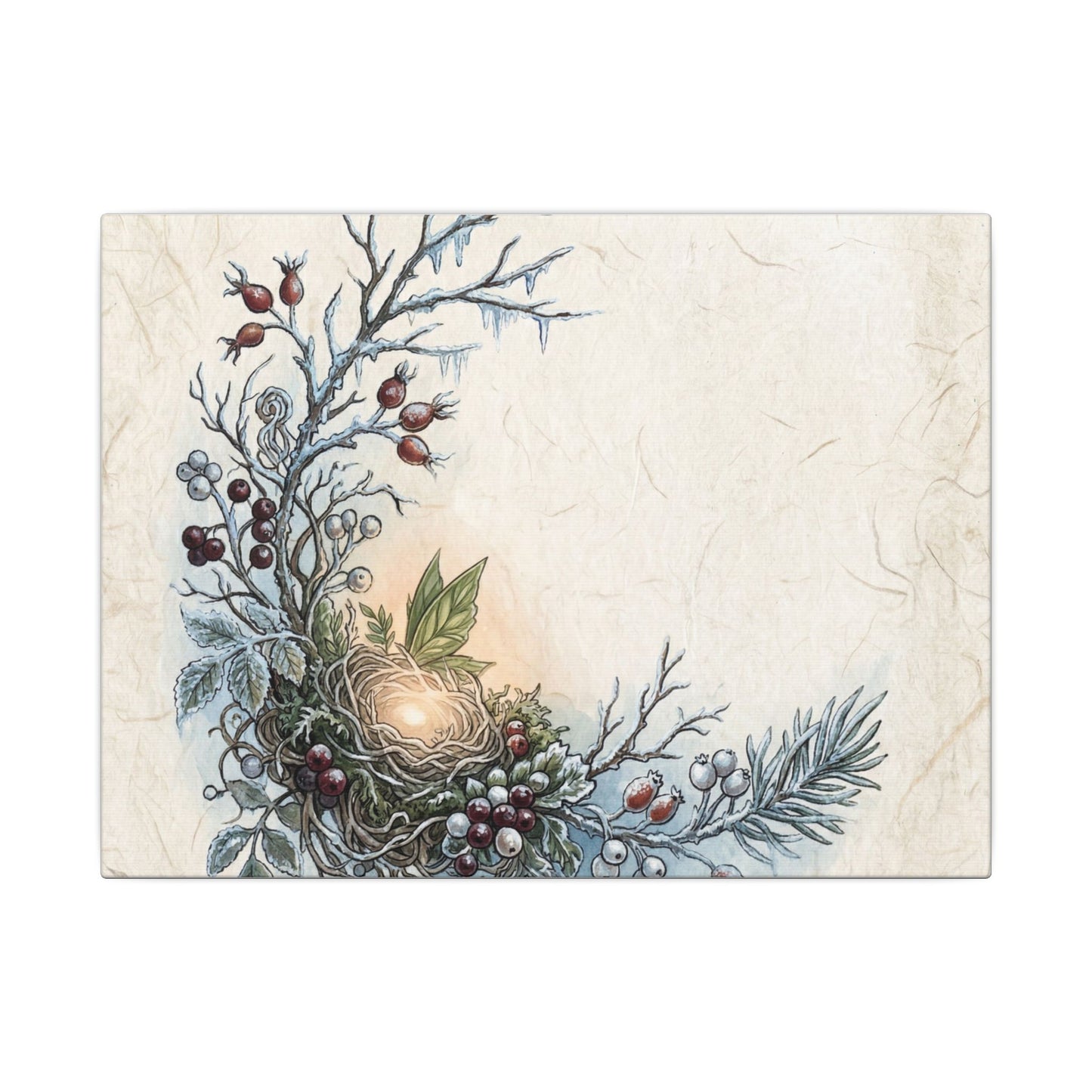 Winter Shoji Screen Forest Whimsy Canvas Art | Enchanting Decor Art Print