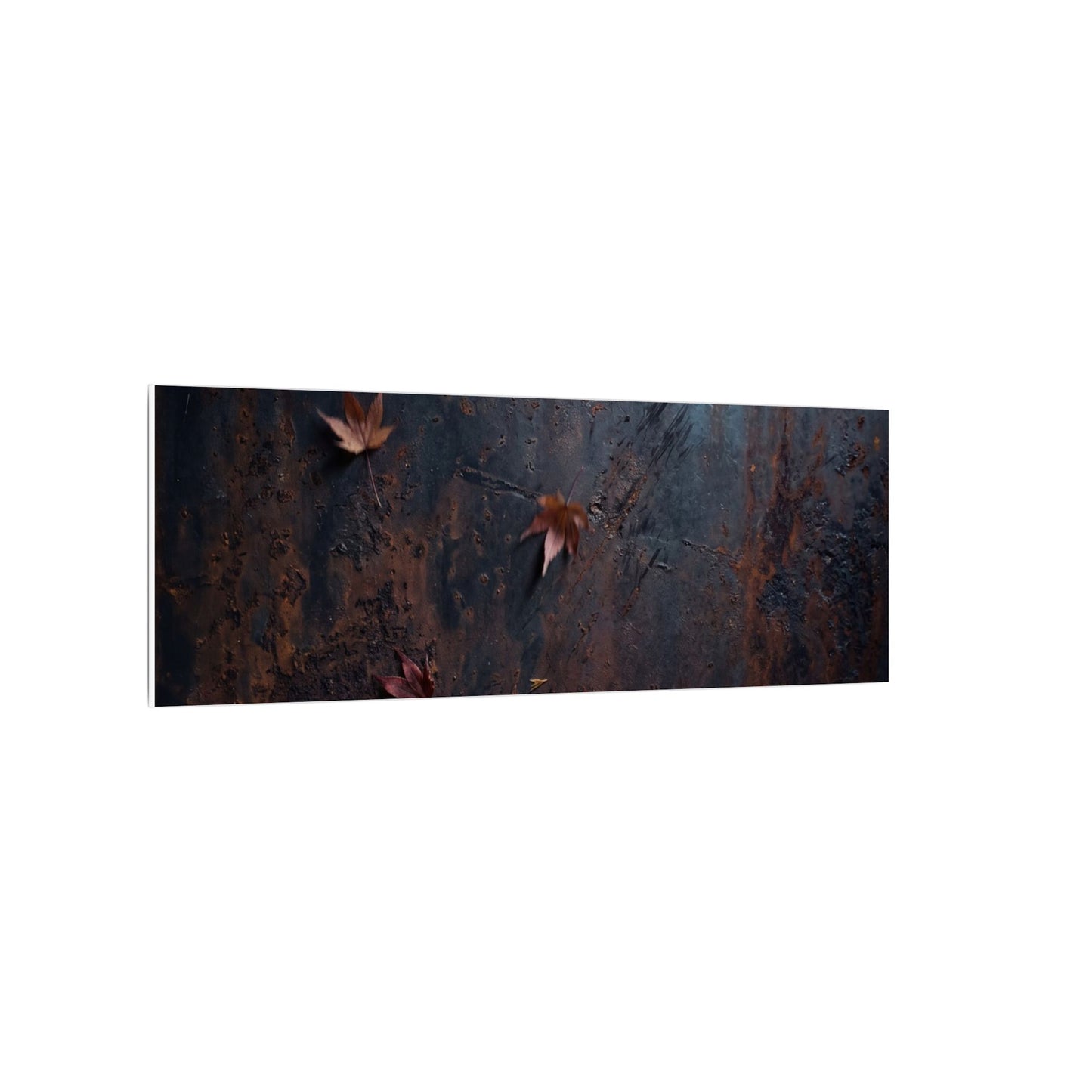 Moonlight Rust Patina Canvas Art - Dark Japandi Mono No Aware