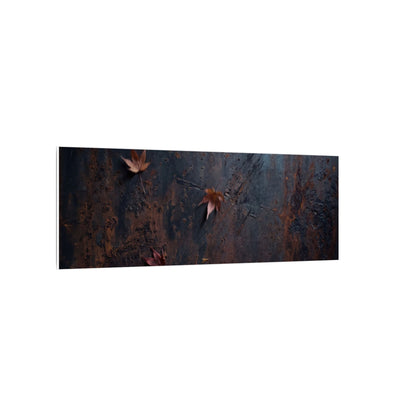 Moonlight Rust Patina Canvas Art - Dark Japandi Mono No Aware