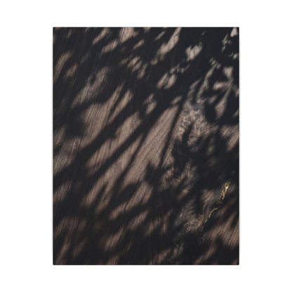 Shadow Play Summer Canvas Art | Dark Japandi Moody Design