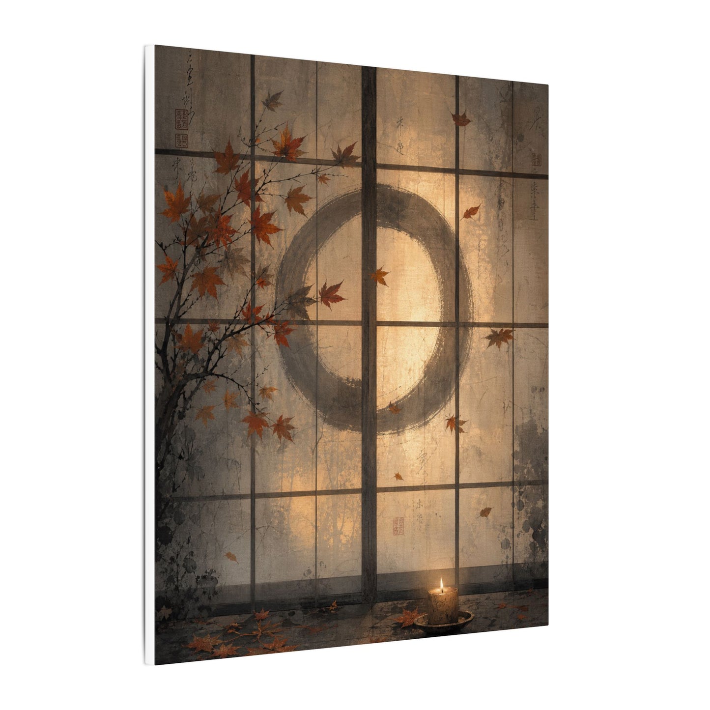 Shoji Screen Texture Canvas Art | Earthy Japandi Art