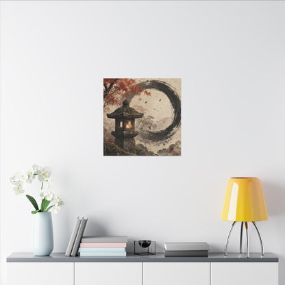 Ma Stone Lantern Canvas Art - Zen Enso