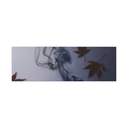 Dark Japandi Incense Smoke in Dawn | Moody Minimal Canvas Art