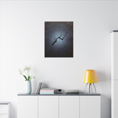 Ink Brushstroke Canvas Art | Spring Dark Japandi Moody Minimal Art