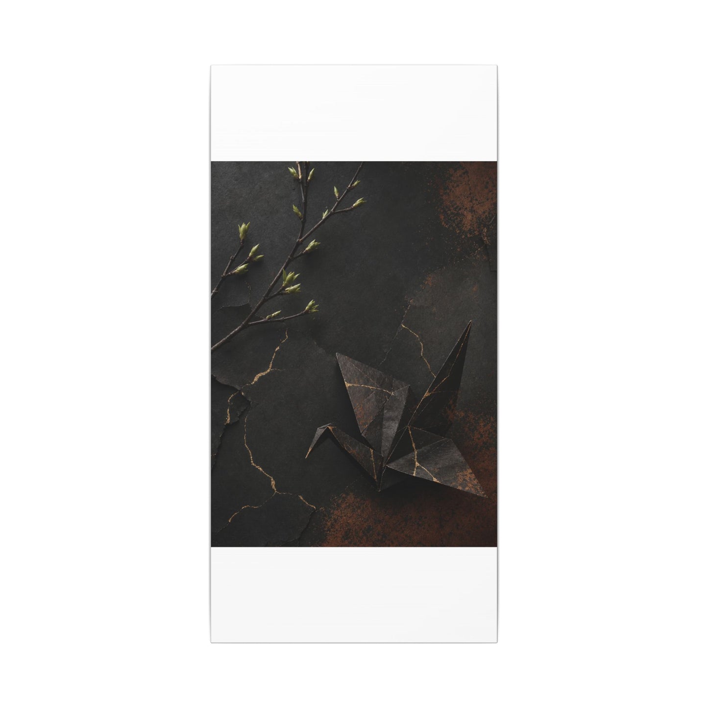 Paper Fold Canvas Art | Spring Kintsugi Broken Beauty Art