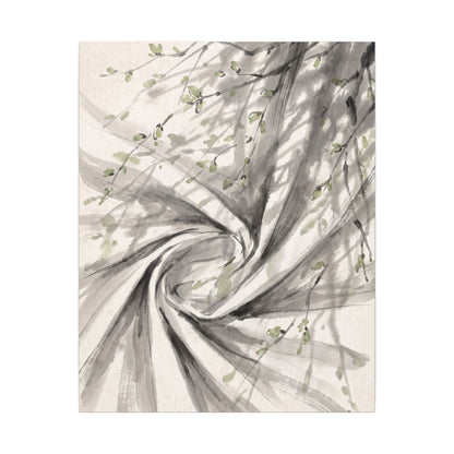 Silk Drape Spring Canvas Art | Zen Contemplative Design