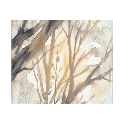 Ma Shadow Play Canvas Art - Japandi Watercolor