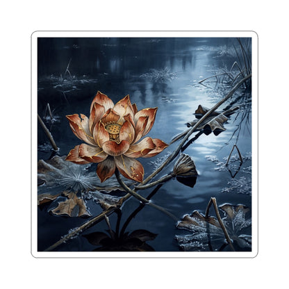 Fukinsei Lotus Flower Sticker - Kintsugi Broken Beauty Art Print