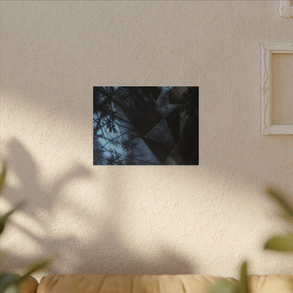 Shadow Play Winter Canvas Art | Dark Japandi Luxurious Design