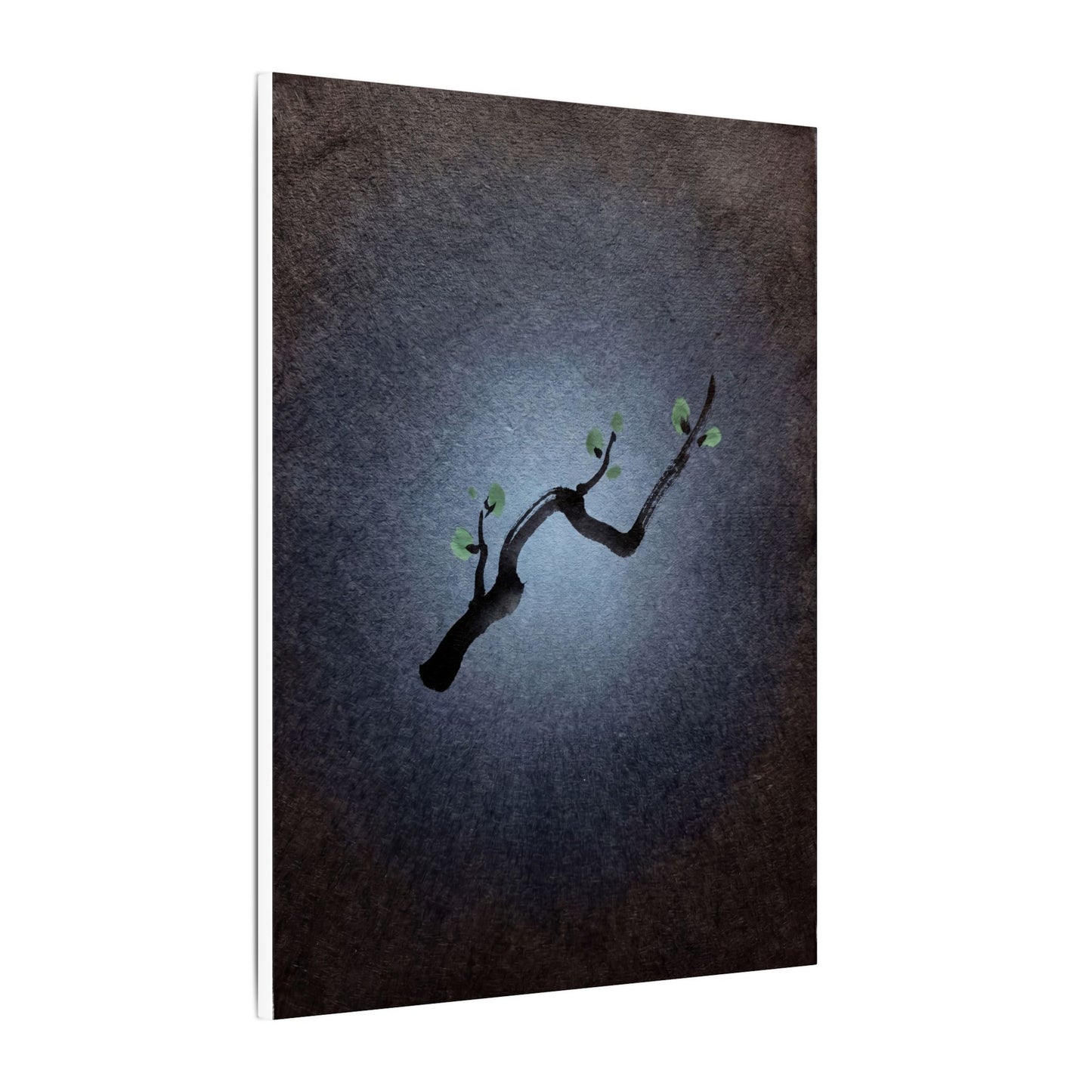 Ink Brushstroke Canvas Art | Spring Dark Japandi Moody Minimal Art