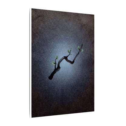Ink Brushstroke Canvas Art | Spring Dark Japandi Moody Minimal Art