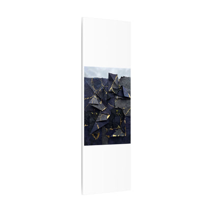 Beautiful Paper Fold Canvas Art - Crackle Gold Kintsugi