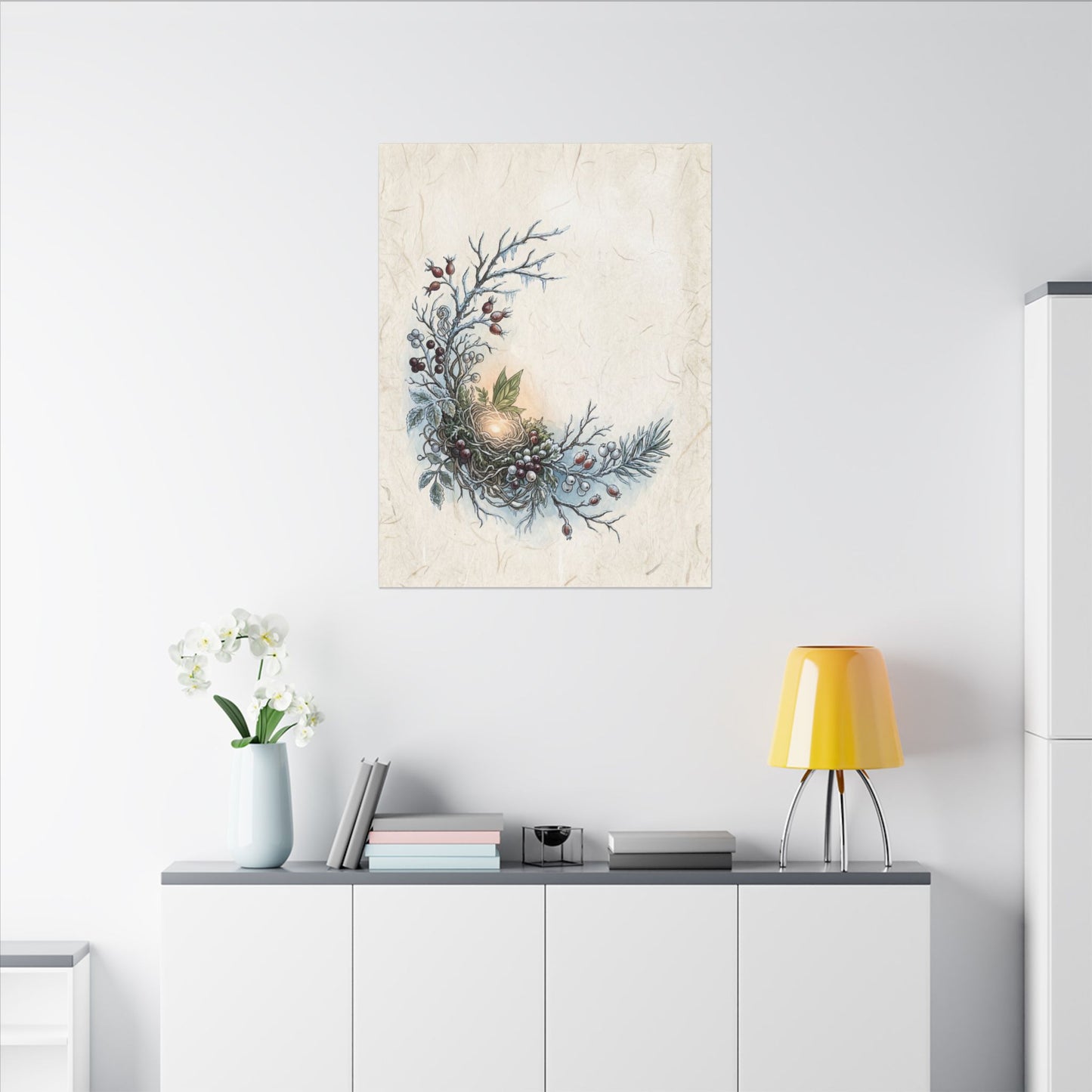Winter Shoji Screen Forest Whimsy Canvas Art | Enchanting Decor