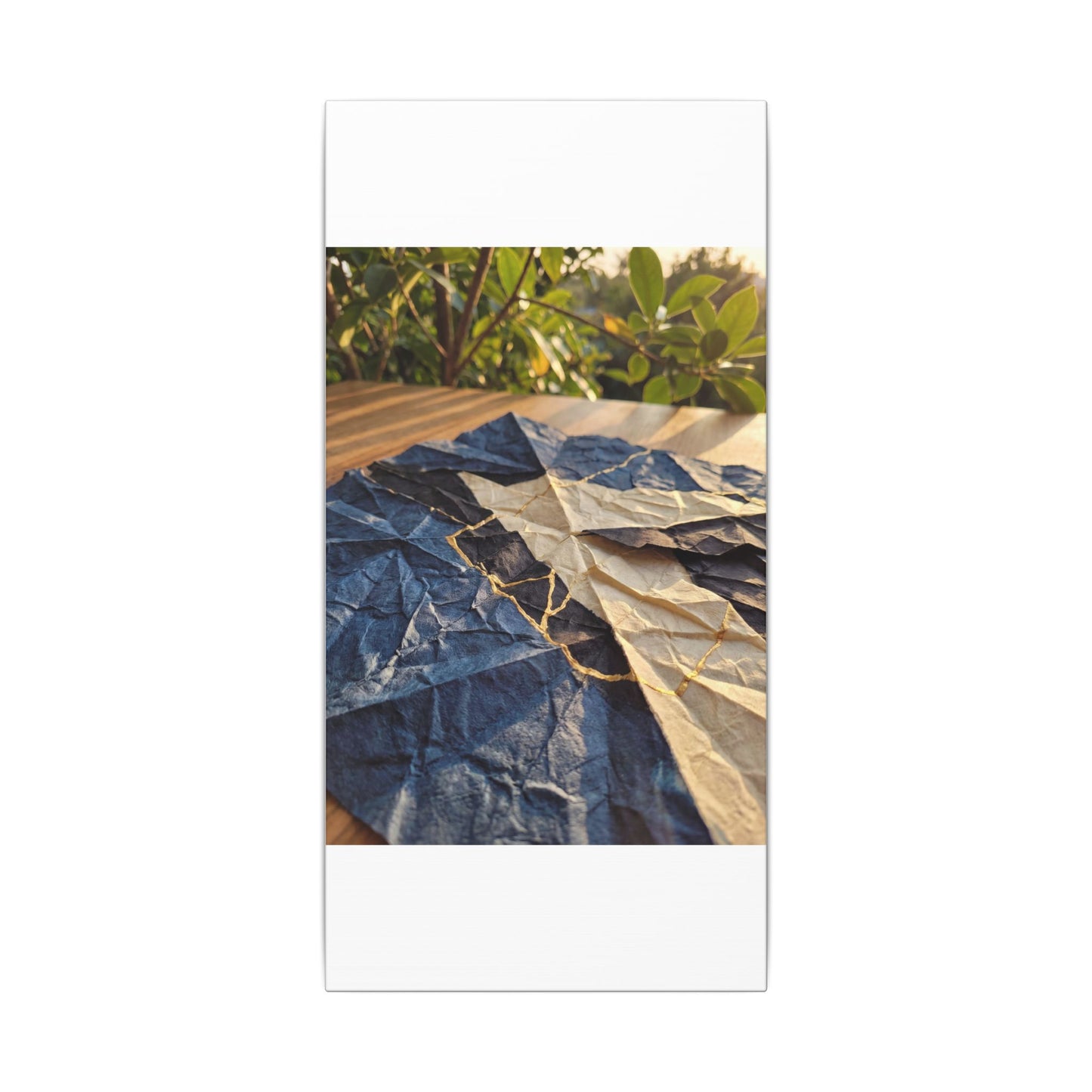 Golden Hour Paper Fold Canvas Art - Kintsugi Ma