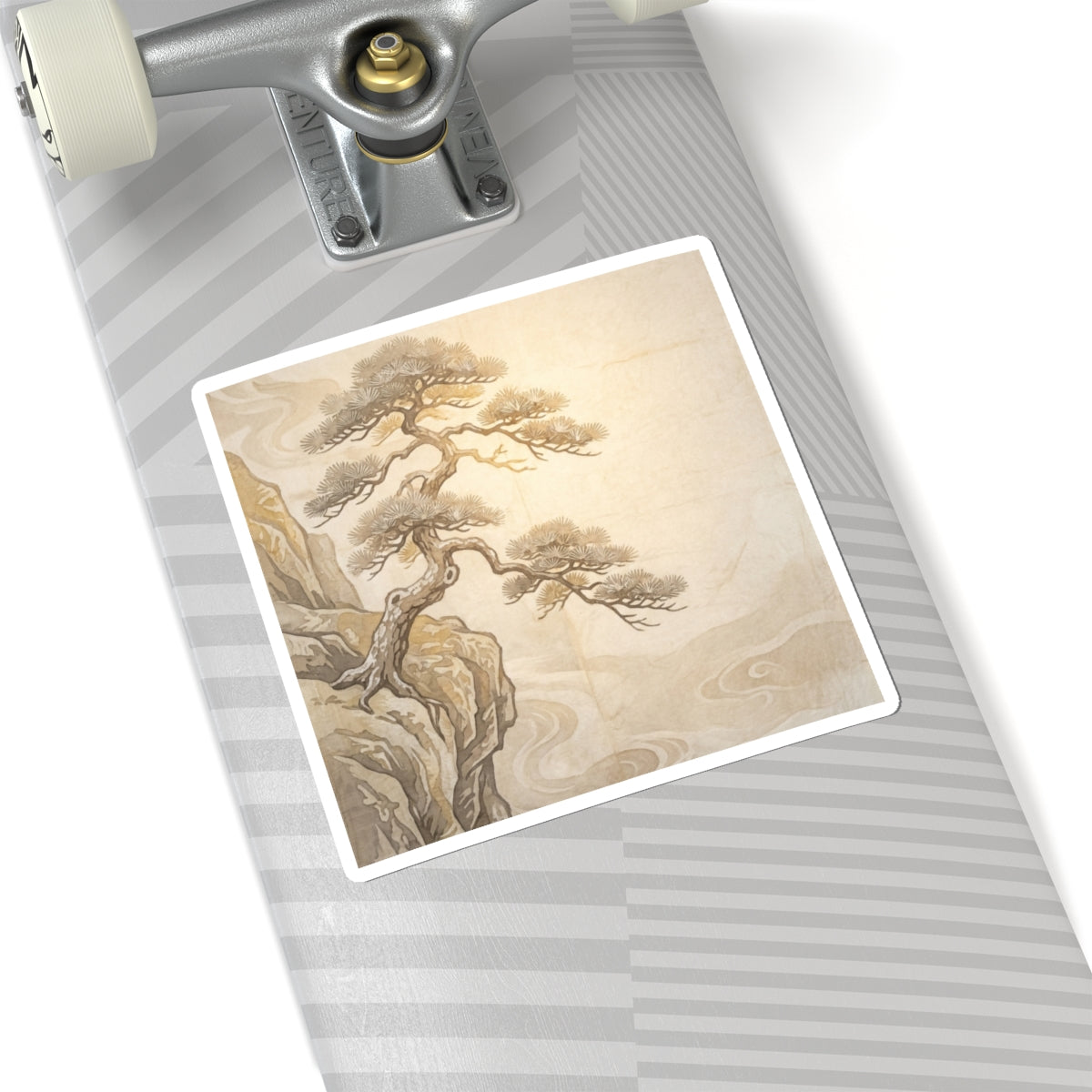 Pine Tree Winter Sticker | Japandi Warm Design