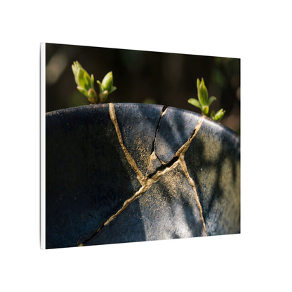 Seijaku Broken Pottery Canvas Art - Dark Japandi Shadow Zen