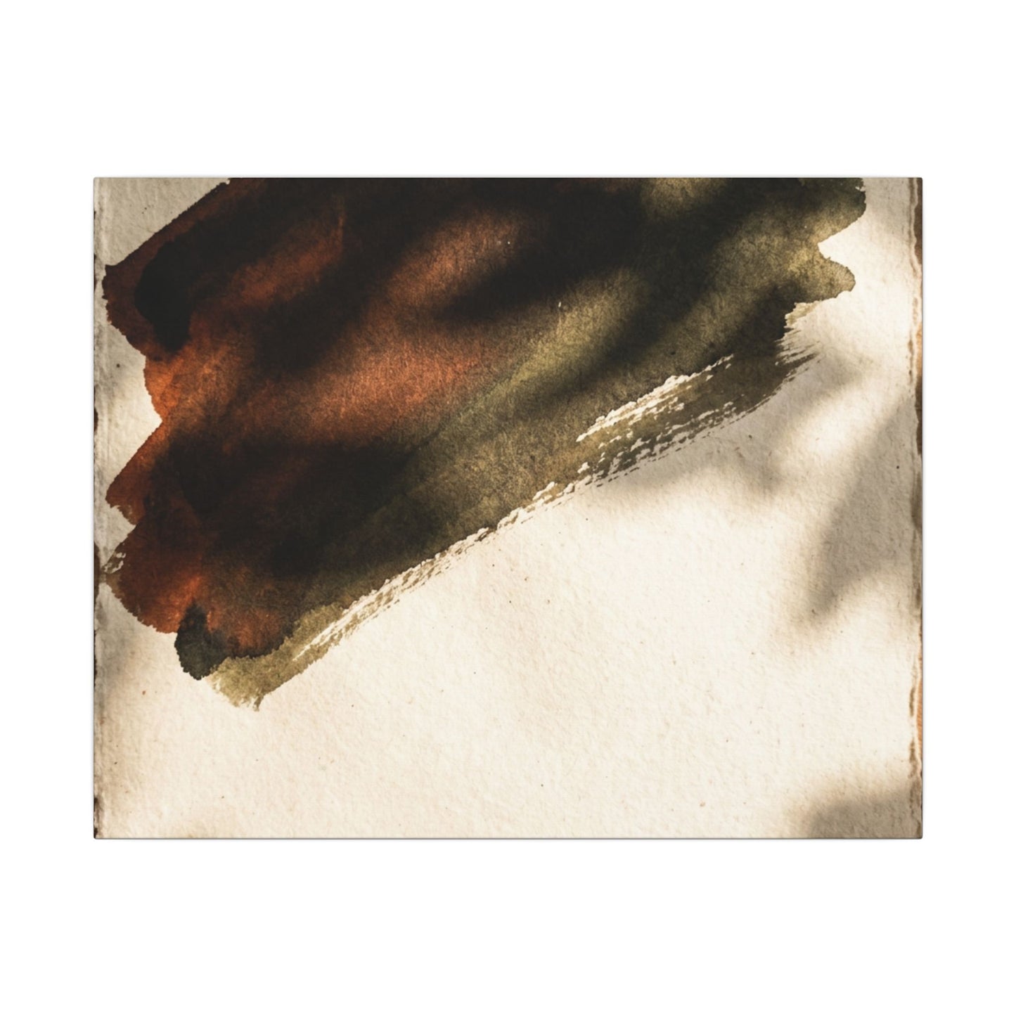 Ink Brushstroke Canvas Art | Summer Dark Japandi Moody Minimal Art