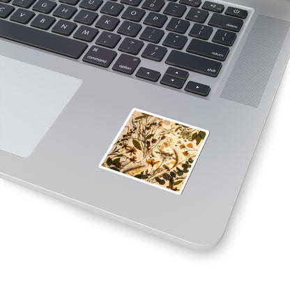 Mono No Aware Dried Flowers Sticker - Japandi Japanese Pattern