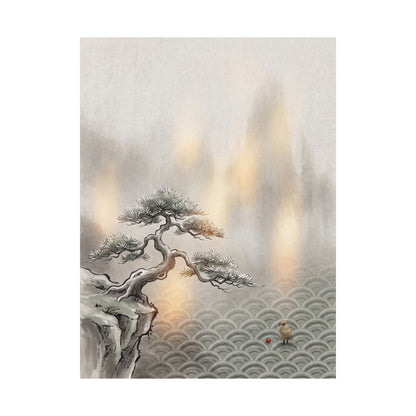Datsuzoku Pine Tree Wall Art Print - Japandi Japanese Pattern