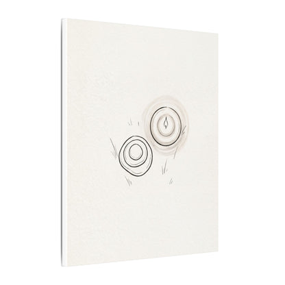River Stones Canvas Art | Winter Japandi Minimal Line Art