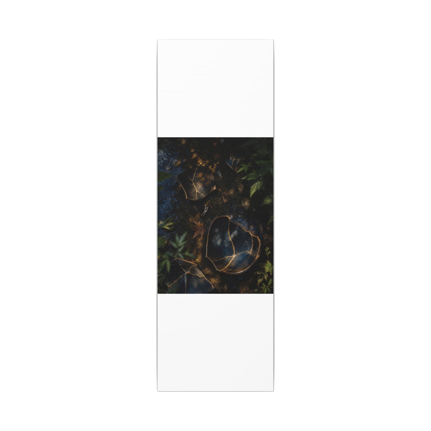 Dark Japandi Broken Pottery in Dappled | Shadow Zen Canvas Art