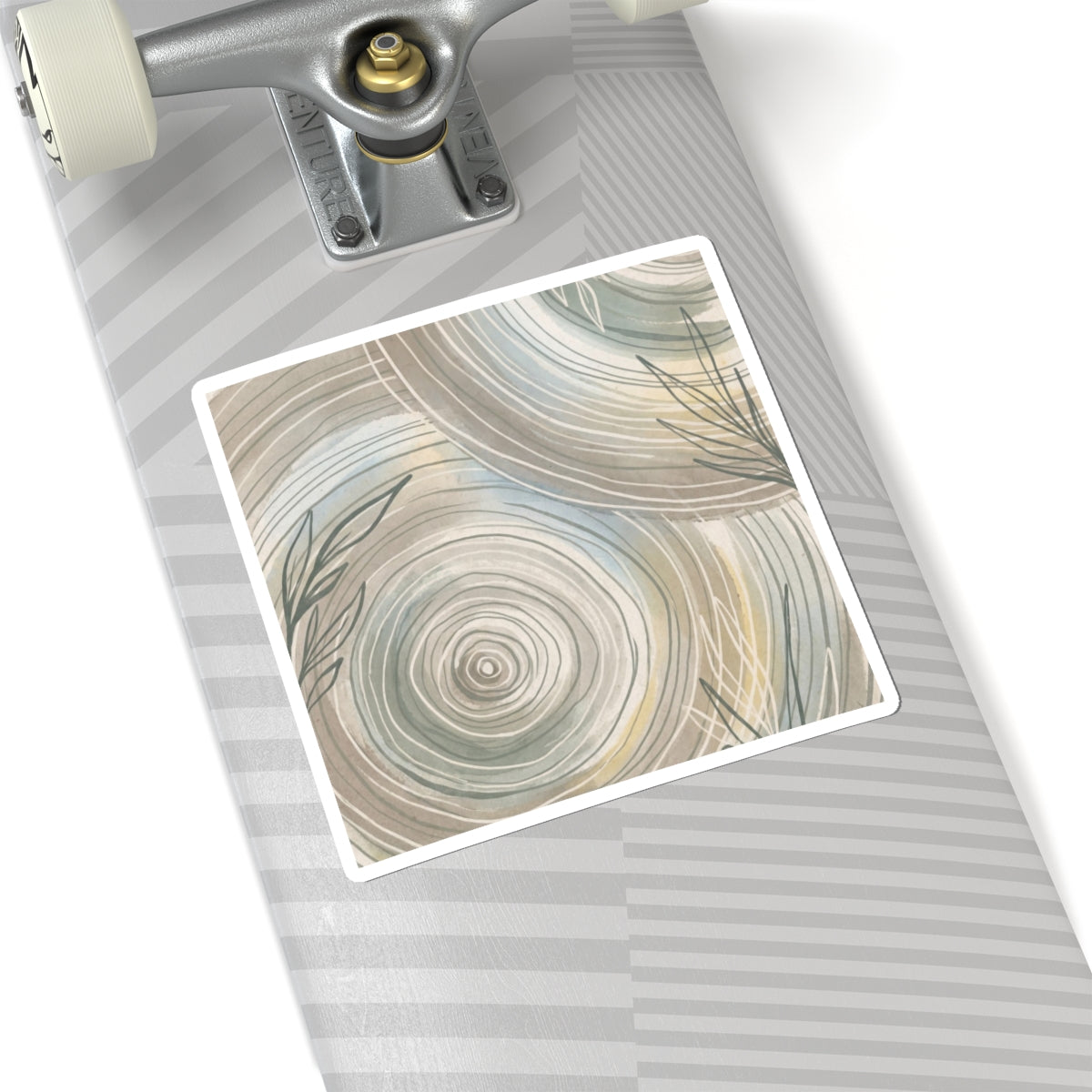 Water Ripple Summer Sticker | Japandi Warm Design Art Print