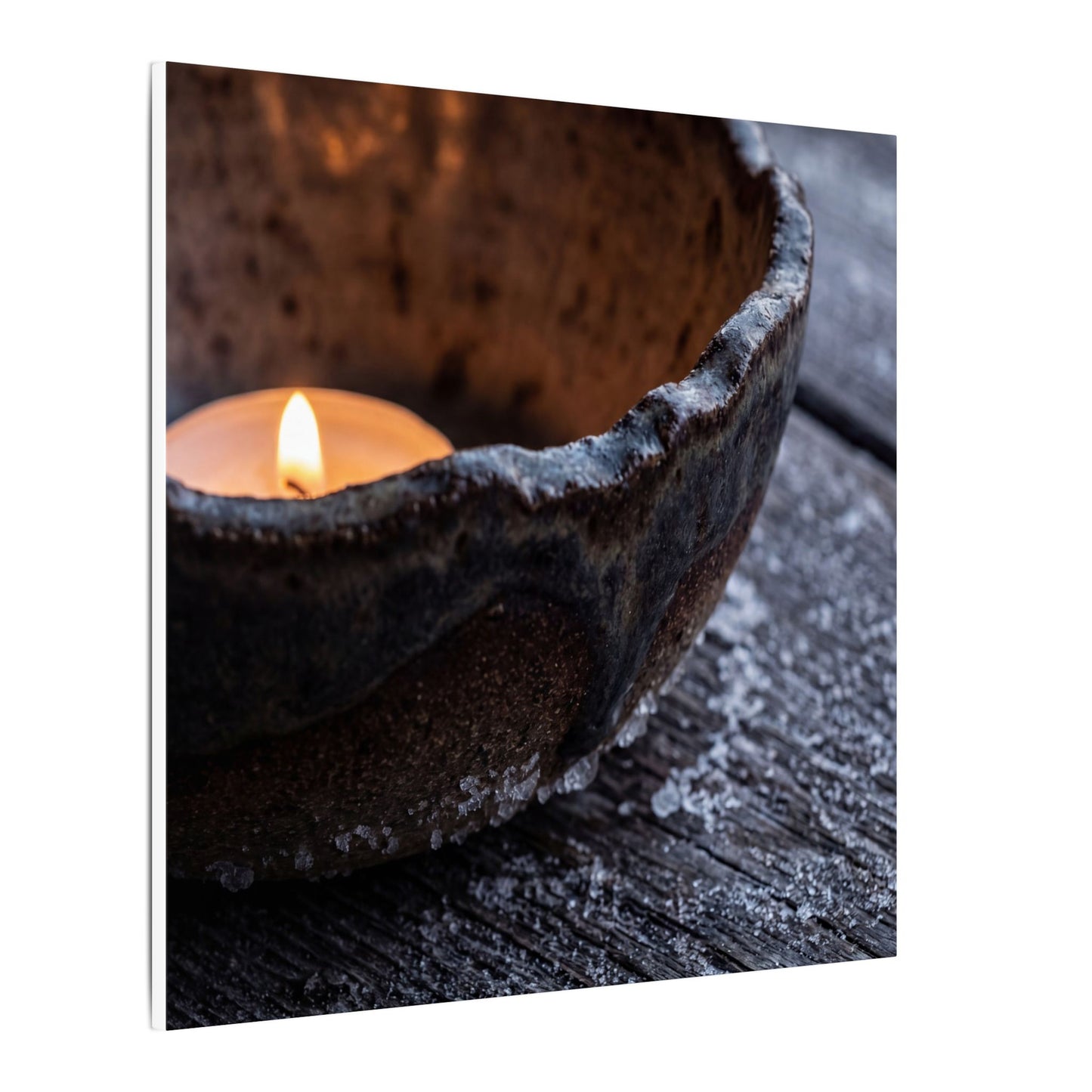 Atmospheric Ceramic Bowl Canvas Art - Moody Minimal Dark Japandi