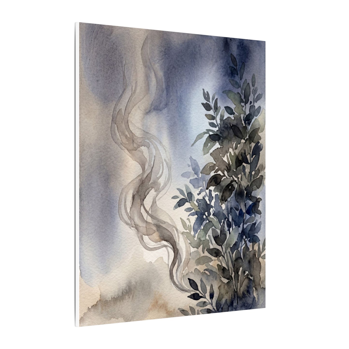 Incense Smoke Summer Canvas Art | Japandi Cozy Design
