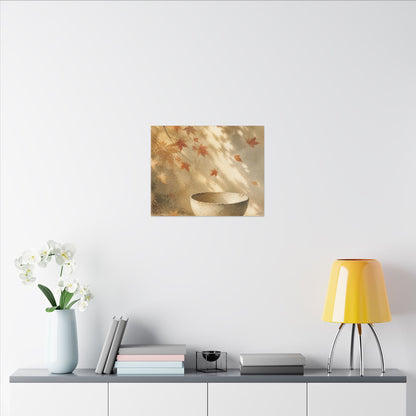 Japandi Ceramic Bowl in Dappled | Watercolor Canvas Art