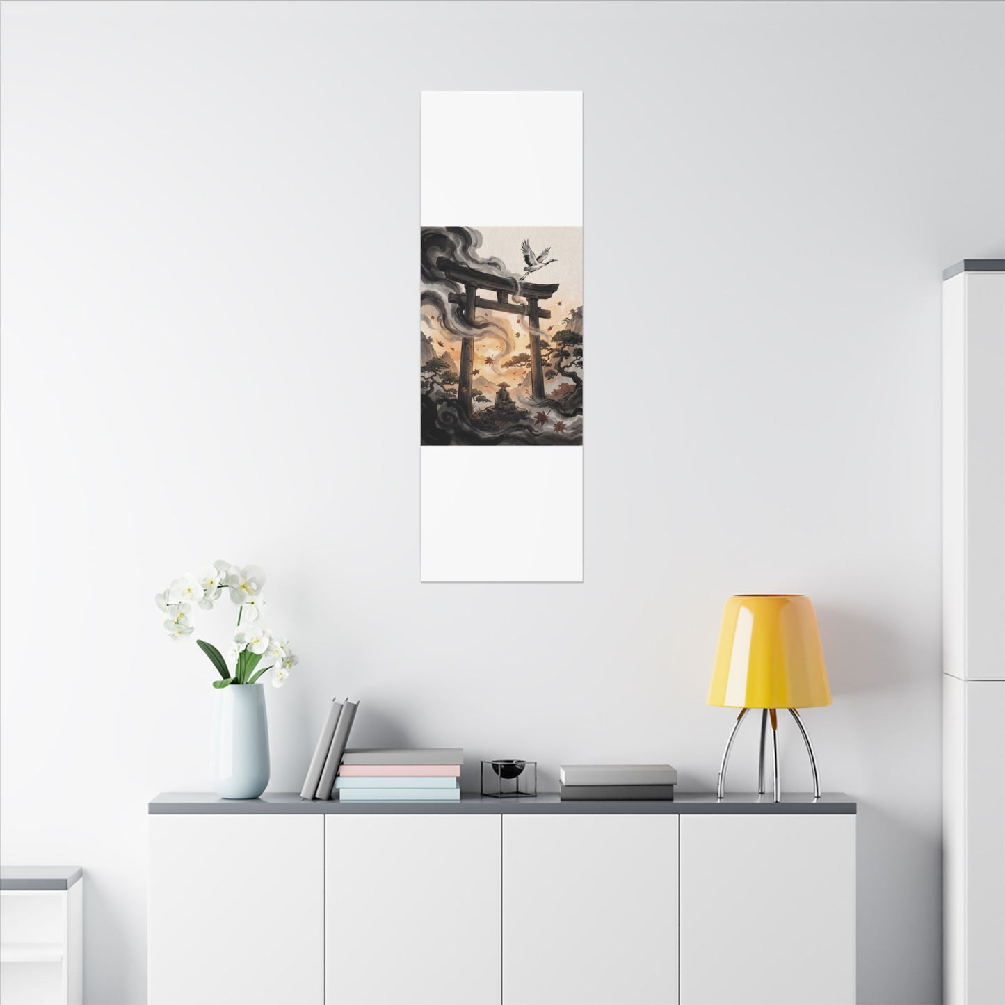Torii Gate Ukiyo E Inspired Canvas Art | Serene Zen Art