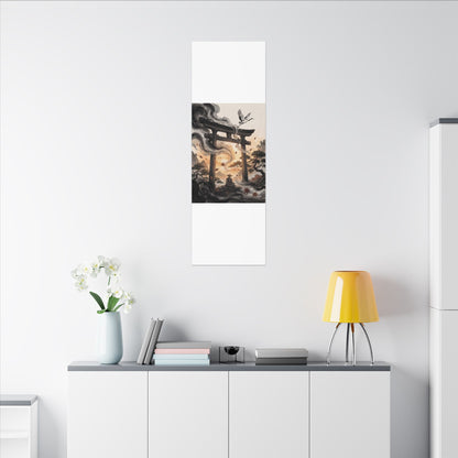 Torii Gate Ukiyo E Inspired Canvas Art | Serene Zen Art
