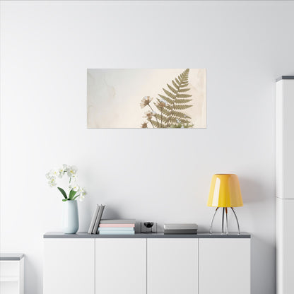 Winter Moss Close Up Herbarium Canvas Art | Enchanting Decor