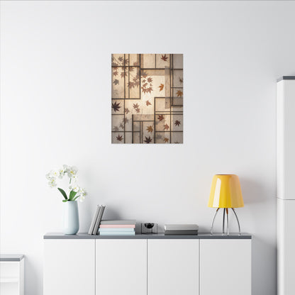 Shoji Screen Japanese Pattern Canvas Art | Neutral Japandi Art
