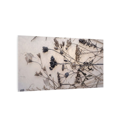 Elegant Dried Flowers Canvas Art - Japanese Pattern Japandi