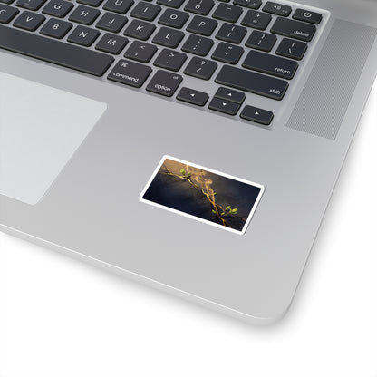 Kintsugi Incense Smoke in Golden Hour | Gold Vein Sticker
