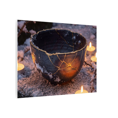 Ceramic Bowl Gold Repair Canvas Art | Beautiful Kintsugi Art