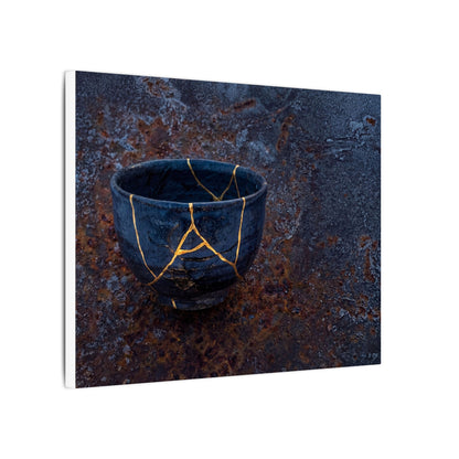 Rust Patina Winter Canvas Art | Kintsugi Healing Design