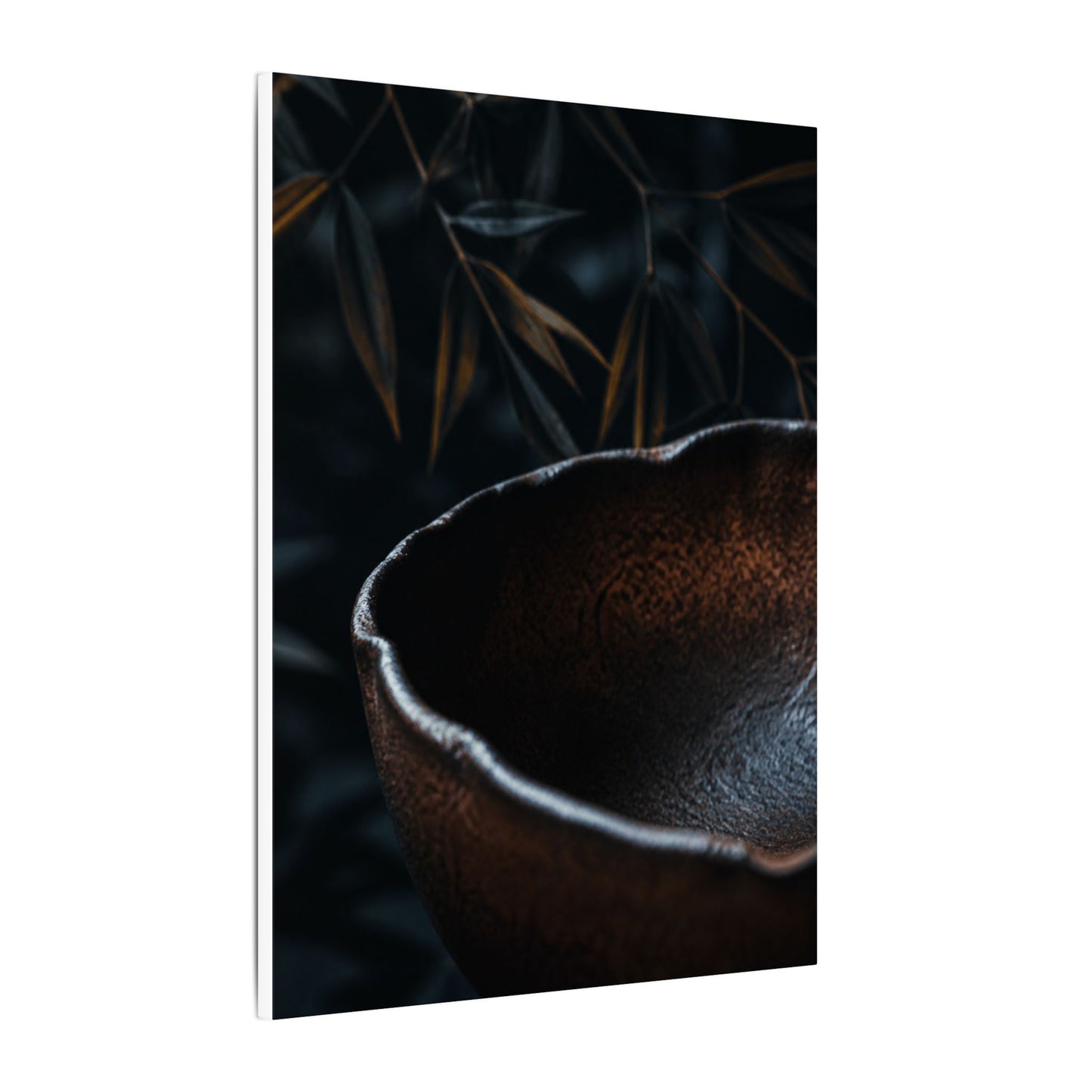 Luxurious Ceramic Bowl Canvas Art - Shadow Zen Dark Japandi