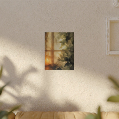 Cozy Shoji Screen Canvas Art - Watercolor Japandi