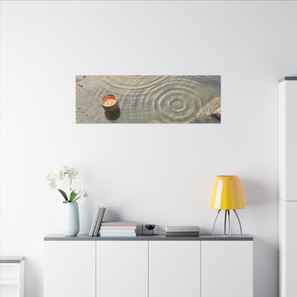 Water Ripple Canvas Art | Winter Japandi Japanese Pattern Art