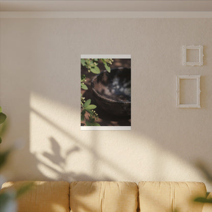 Ceramic Bowl Shadow Zen Canvas Art | Moody Dark Japandi Art