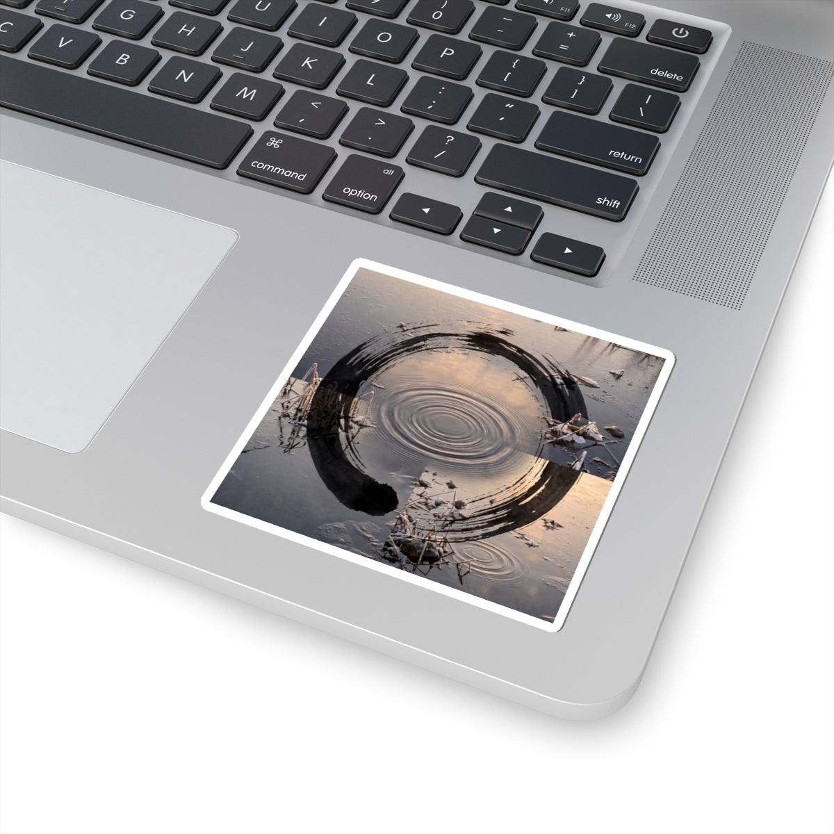 Water Ripple Enso Sticker | Serene Zen Art