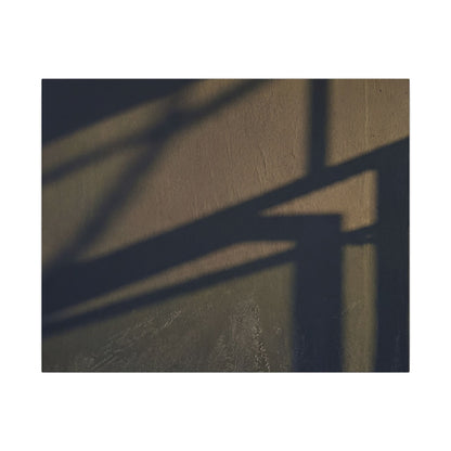 Sophisticated Shadow Play Canvas Art - Moody Minimal Dark Japandi Art Print