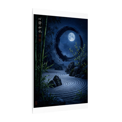 Serene Rock Garden Canvas Art - Enso Zen